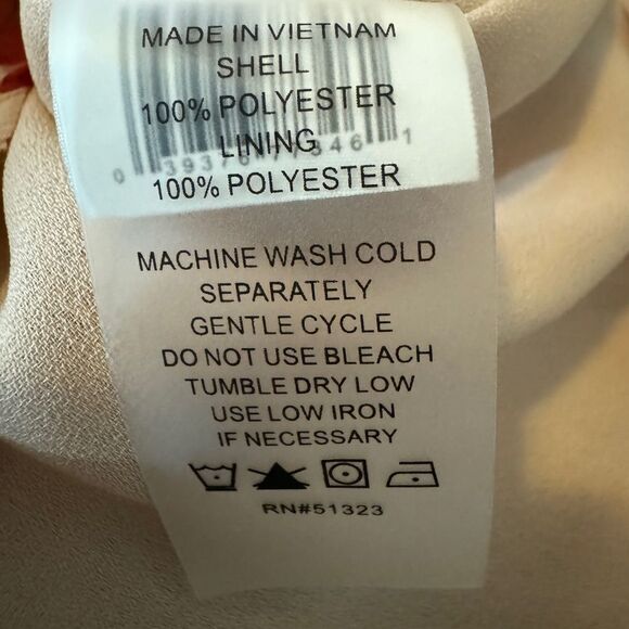 Vice Camuto Double Layer Sheer Peplum Top with Bell Sleeves Floral XS - Picture 8 of 8